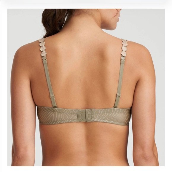 Marie Jo Women's Sz 36C L’Aventure Tom Green Zebra Print Underwire Bra - Picture 3 of 9